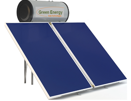 ΗΛΙΑΚΟΣ ΘΕΡΜΟΣΙΦ. GREEN ENERGY 200ΛΙΤ/3m2(2x1,5m2) Διπλής ενέργειας-κεραμοσκεπής