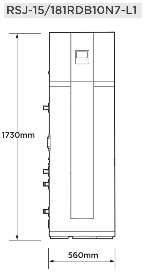 Αντλία θερμότητας ζεστού νερού Midea Combo 185 L R290 με εναλλάκτη ηλιακού