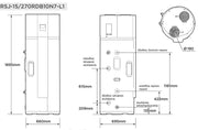 Αντλία θερμότητας ζεστού νερού Midea Combo 270 L R290 με εναλλάκτη ηλιακού