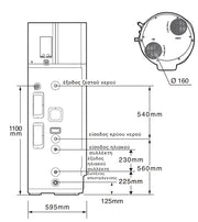 Αντλία θερμότητας ζεστού νερού Midea Combo 270 L R290 με εναλλάκτη ηλιακού